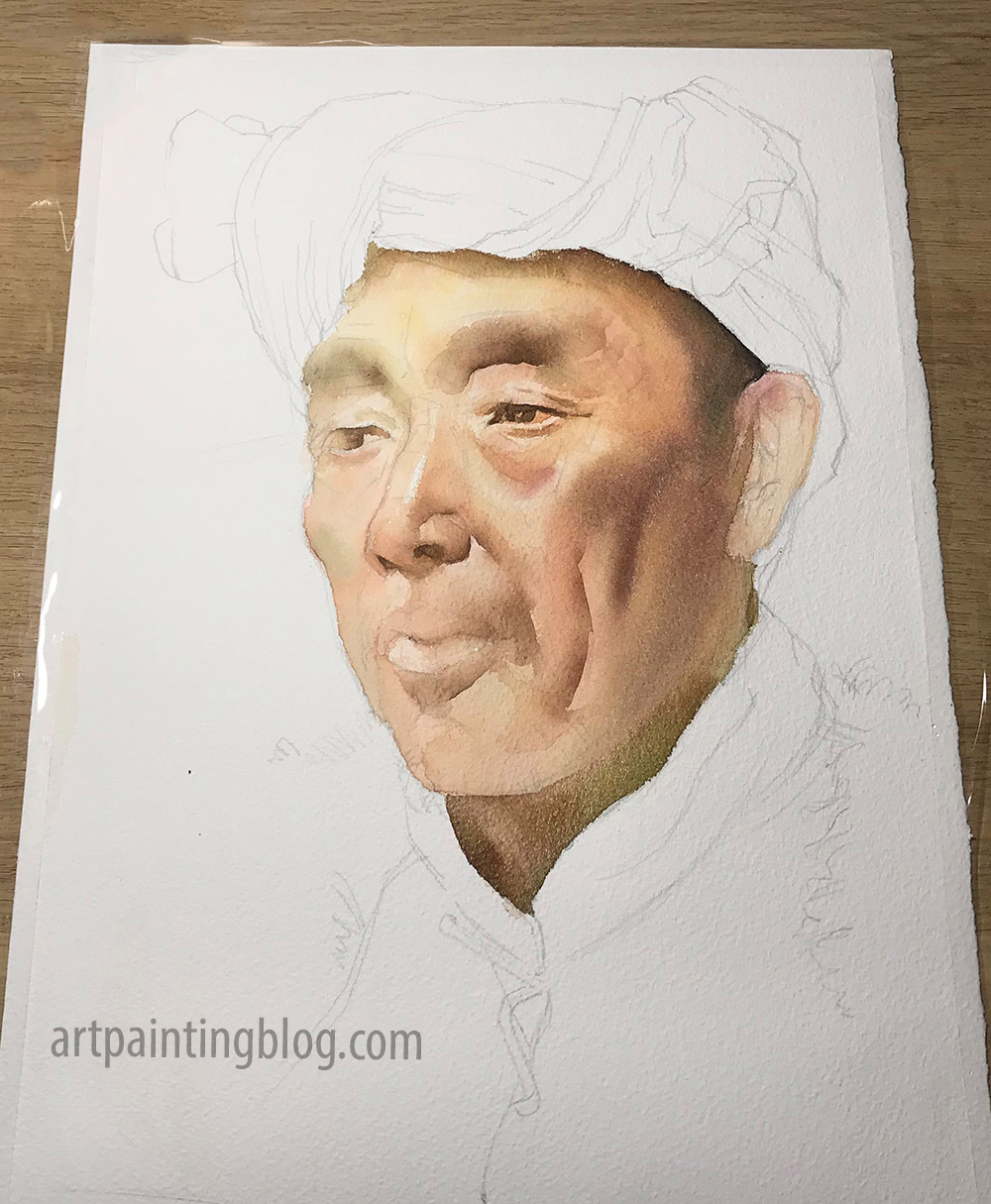 The Process Of Portrait Watercolor Painting - Art For Sharing