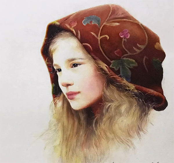 How to paint an easy watercolor portrait Art for Sharing
